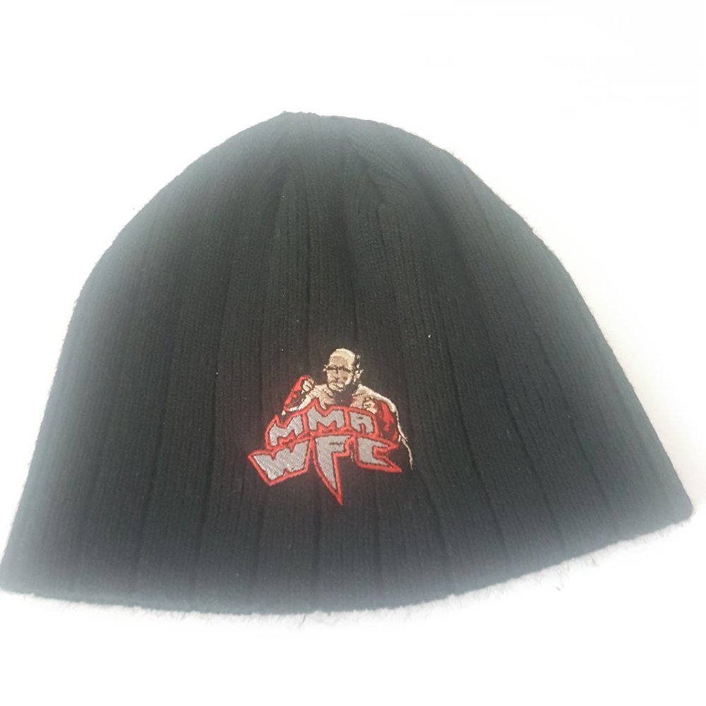 MMA WFC Beanie Cap Hat One Size Black Global Headwear Unisex Adult Youth